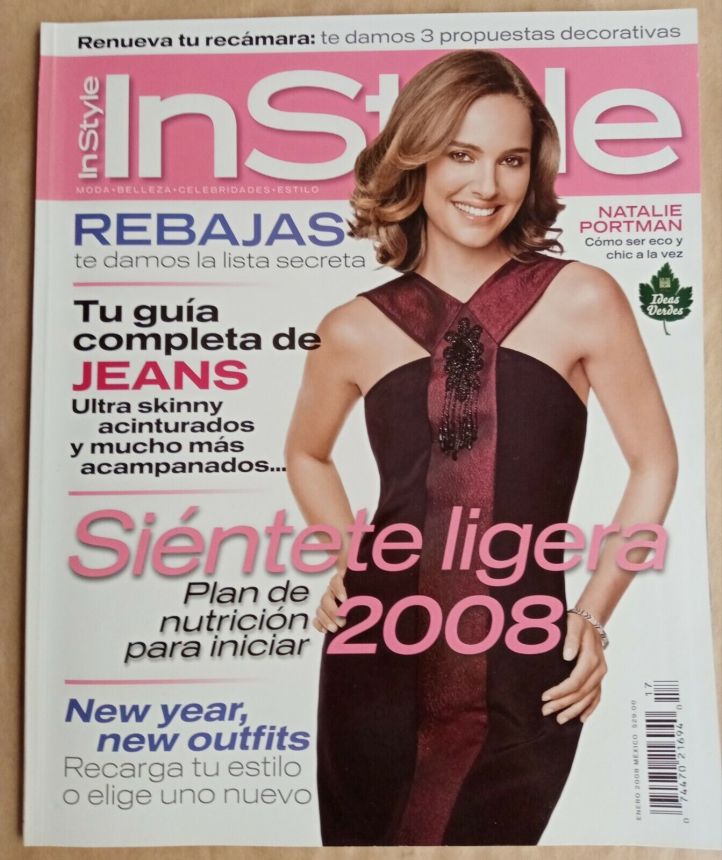 IN STYLE MEXICO magazine side cover  January 2008
