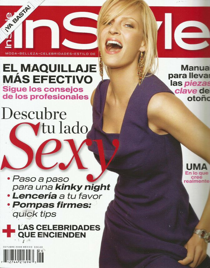 IN STYLE MEXICO magazine side cover  October 2008