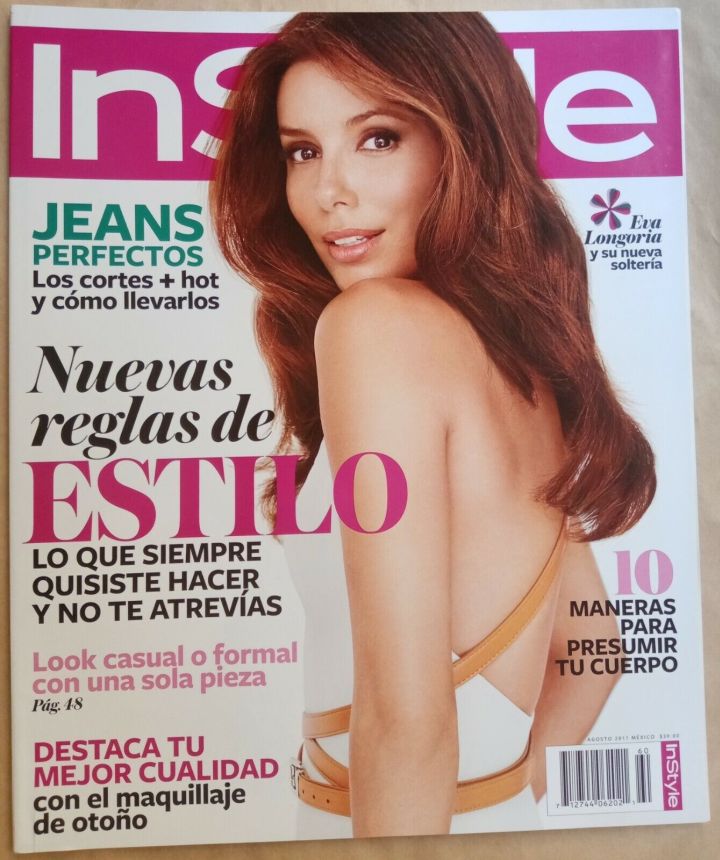 IN STYLE MEXICO magazine side cover  August 2011