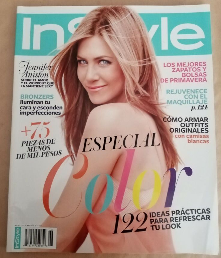 IN STYLE MEXICO magazine side cover  April 2012