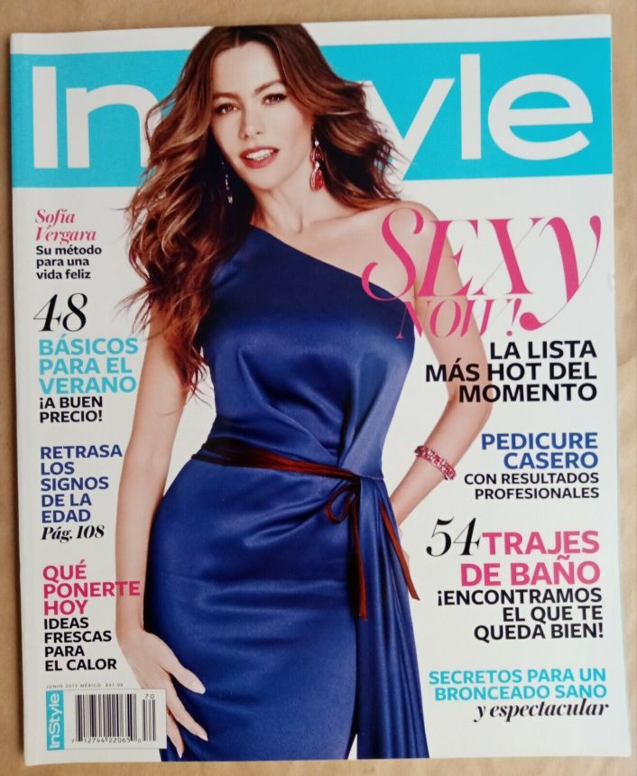 IN STYLE MEXICO magazine side cover  June 2012