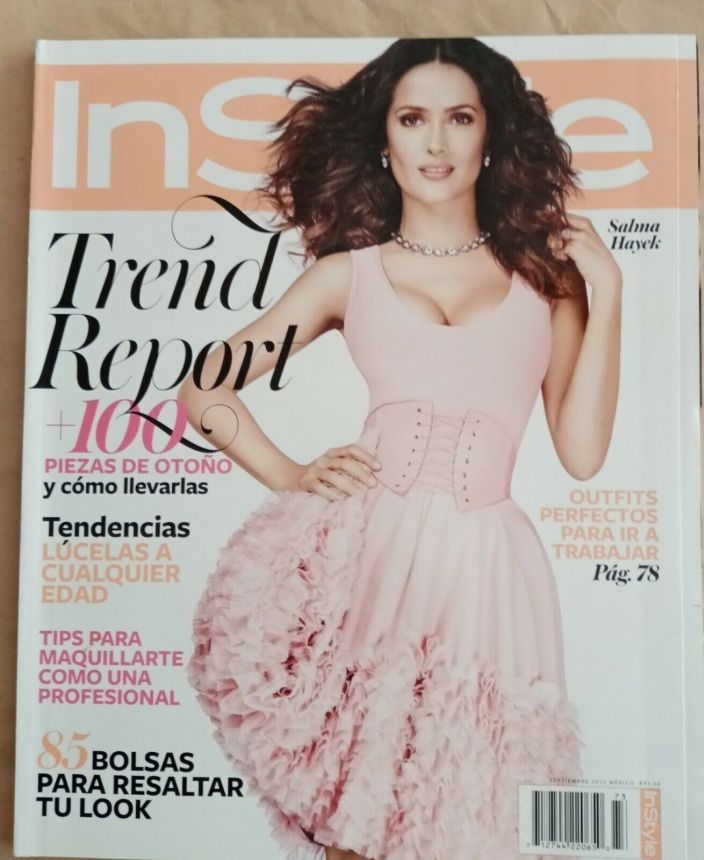 IN STYLE MEXICO magazine side cover  September 2012