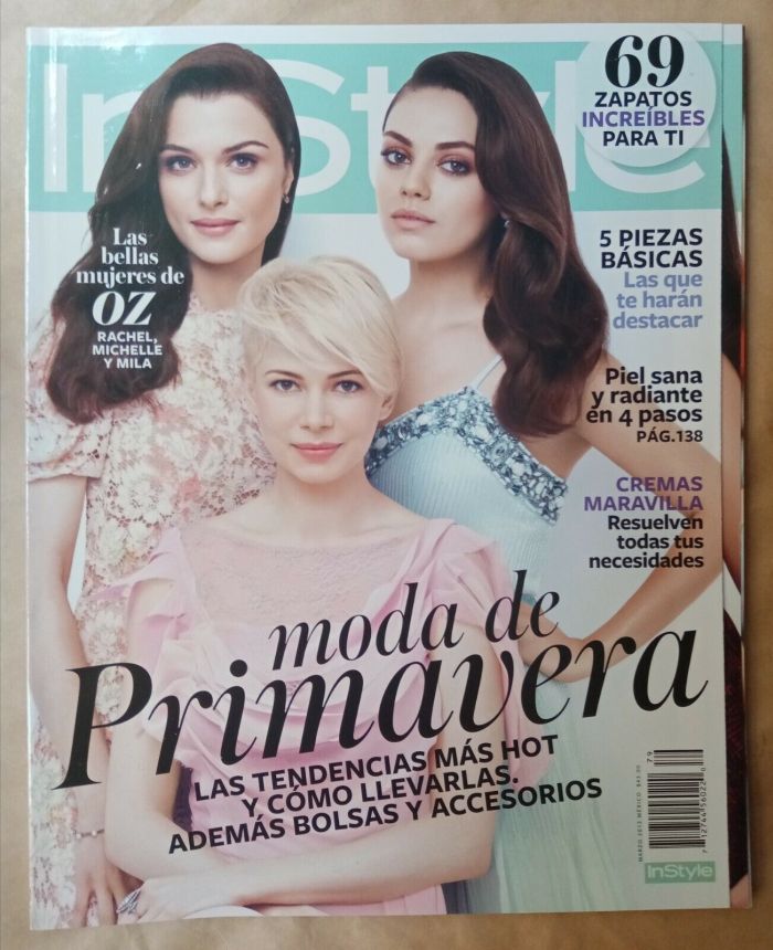 IN STYLE MEXICO magazine side cover  March 2013