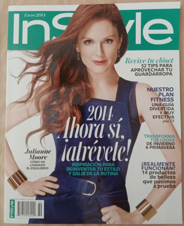 IN STYLE MEXICO magazine side cover  January 2014