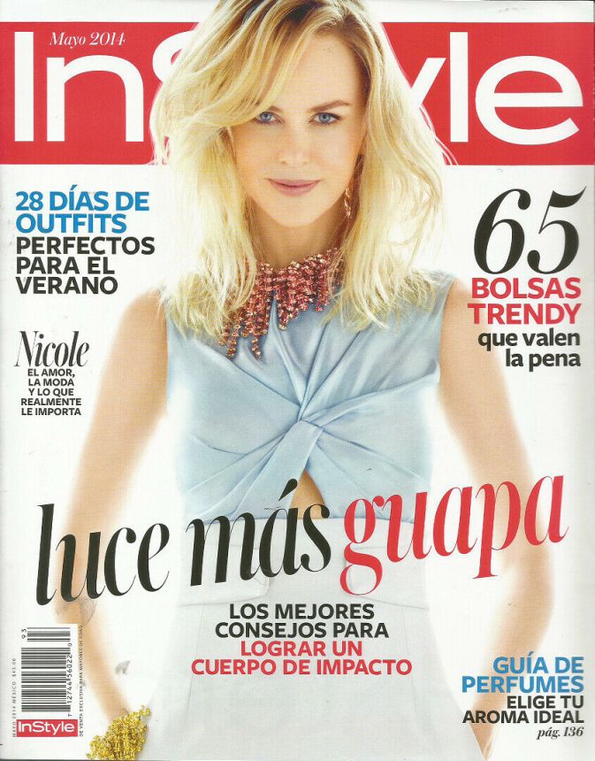 IN STYLE MEXICO magazine side cover  May 2014