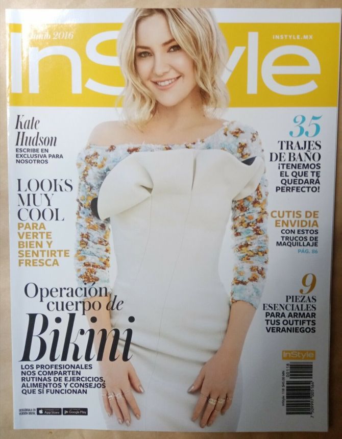 IN STYLE MEXICO magazine side cover  June 2016