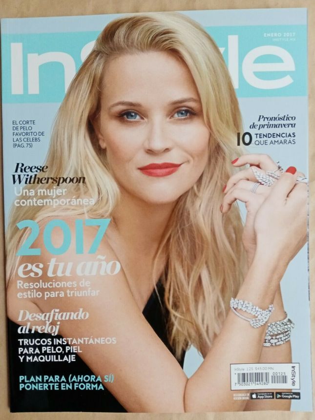 IN STYLE MEXICO magazine side cover  January 2017