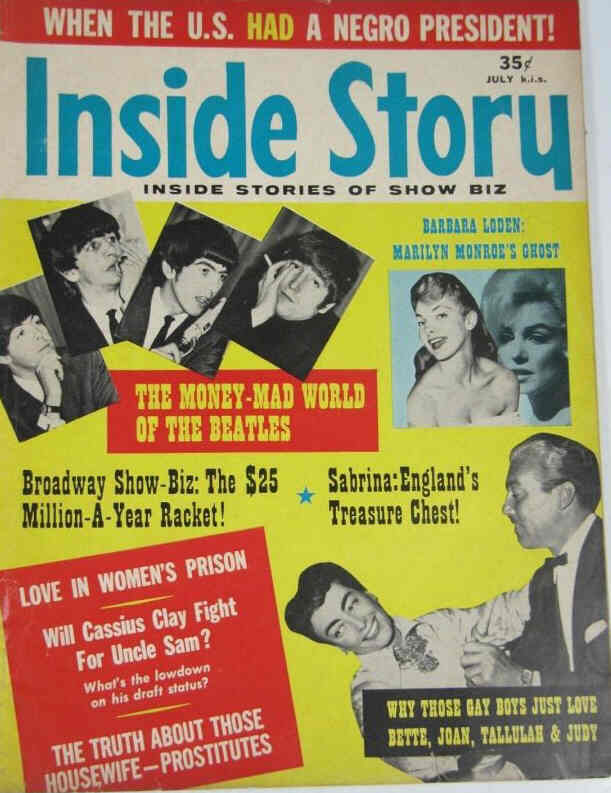 INSIDE STORY magazine side cover  July 1964