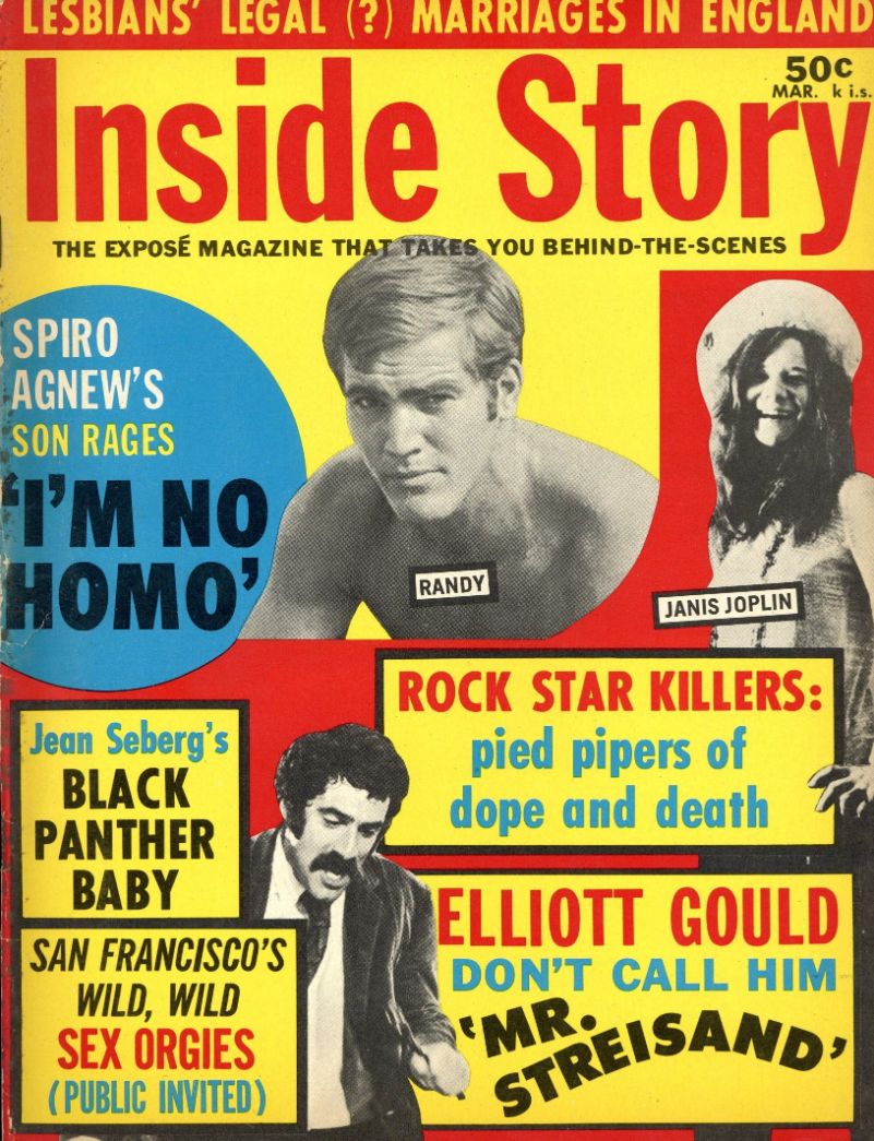 INSIDE STORY magazine side cover  March 1971