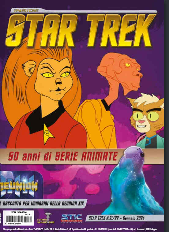 INSIDE STAR TREK magazine side cover Issue 219-20  January 2024