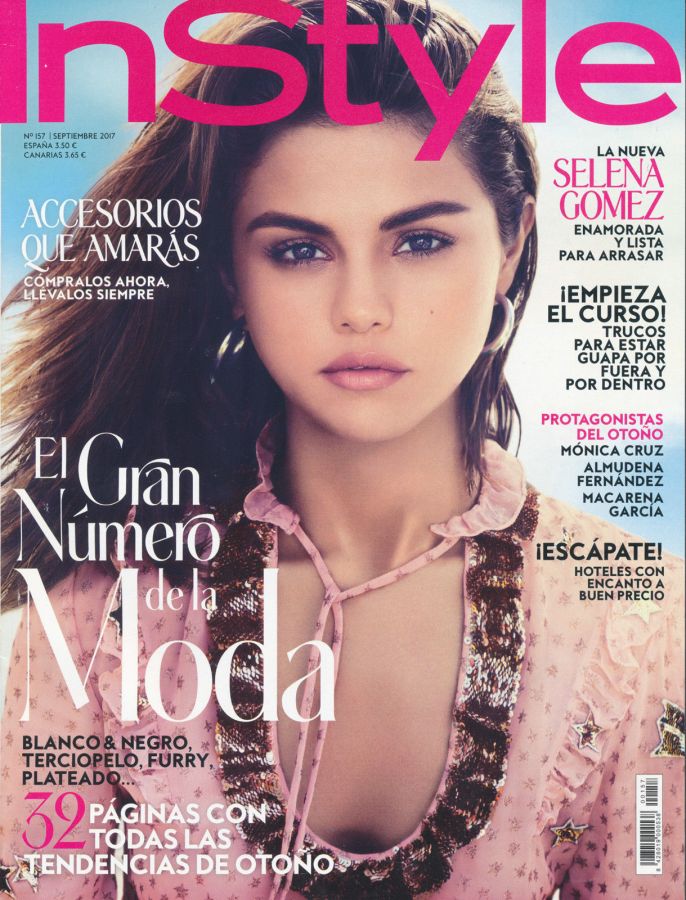 IN STYLE SPAIN magazine side cover Issue 157  September 2017
