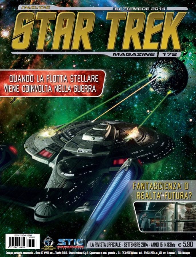 INSIDE STAR TREK magazine side cover Issue 172 September 2014