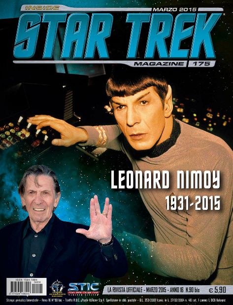 INSIDE STAR TREK magazine side cover Issue 175 May 2015