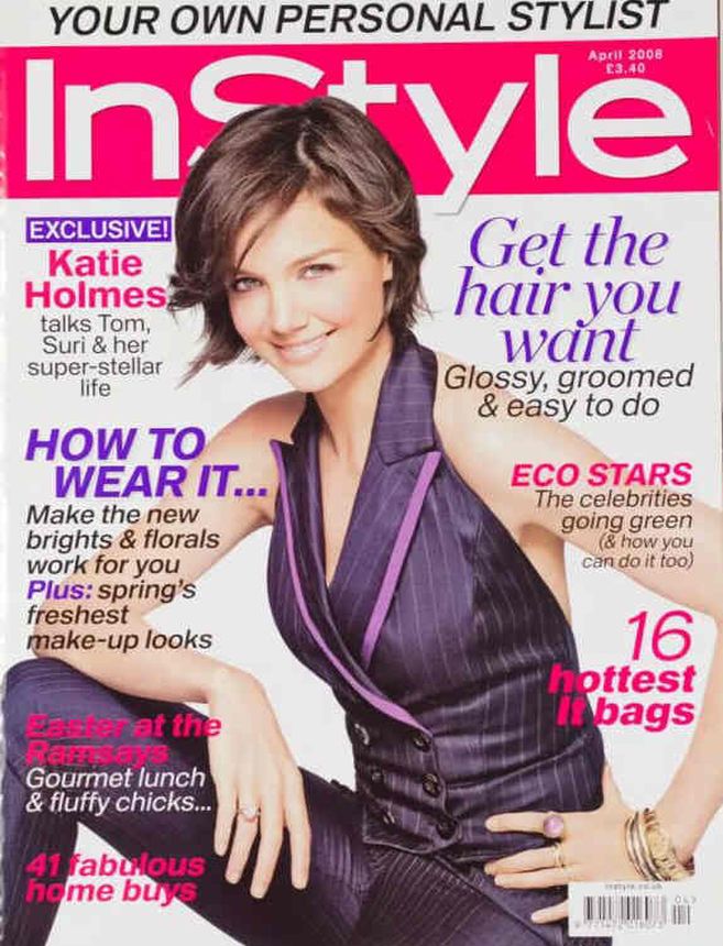IN STYLE UK magazine side cover  April 2008