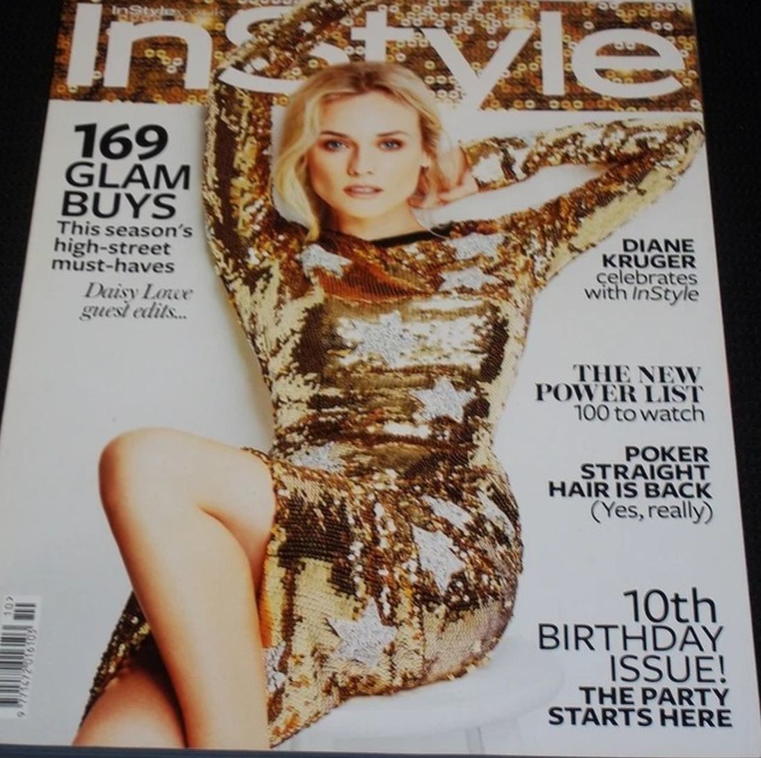IN STYLE UK magazine side cover  October 2011