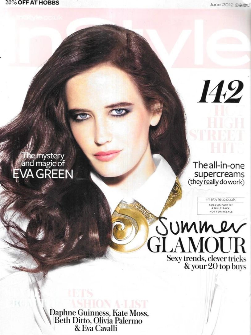 IN STYLE UK magazine side cover  June 2012