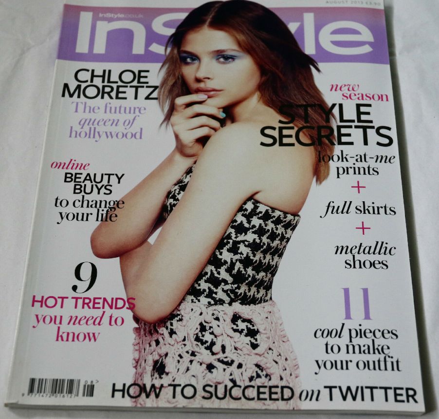 IN STYLE UK magazine side cover  August 2013