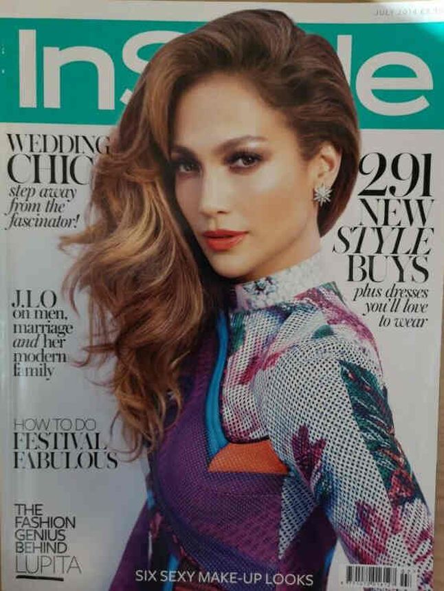 IN STYLE UK magazine side cover  July 2014