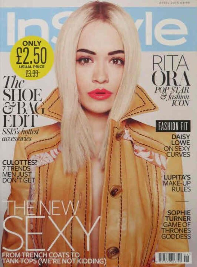 IN STYLE UK magazine side cover  April 2015