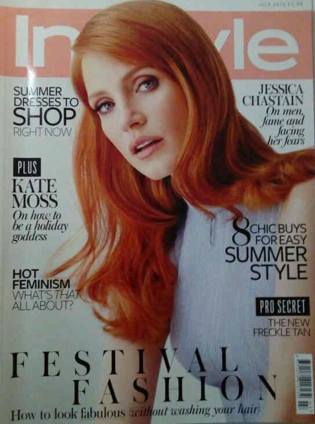 IN STYLE UK magazine side cover  July 2015