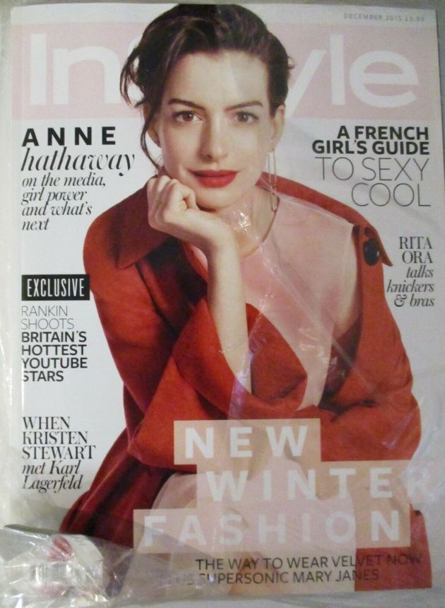 IN STYLE UK magazine side cover  December 2015