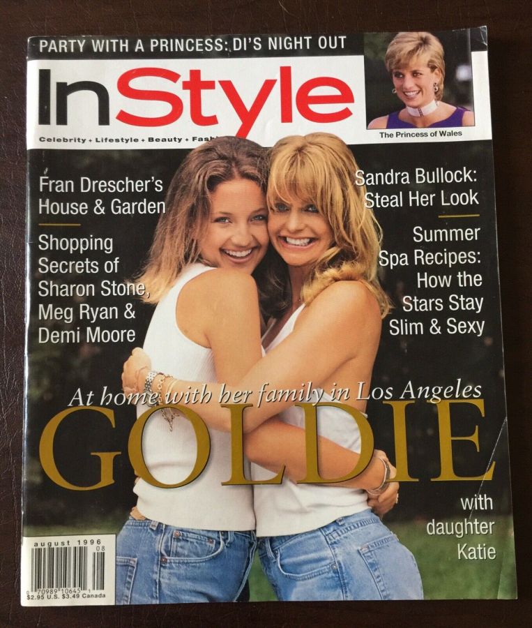 IN STYLE USA magazine side cover  August 1996
