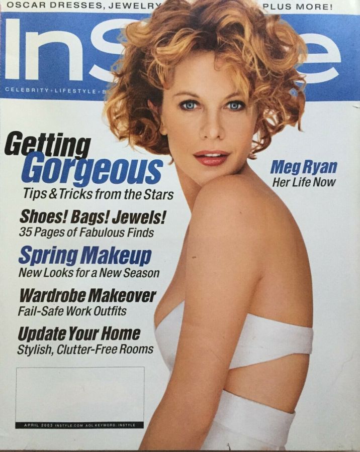 IN STYLE USA magazine side cover  April 2003