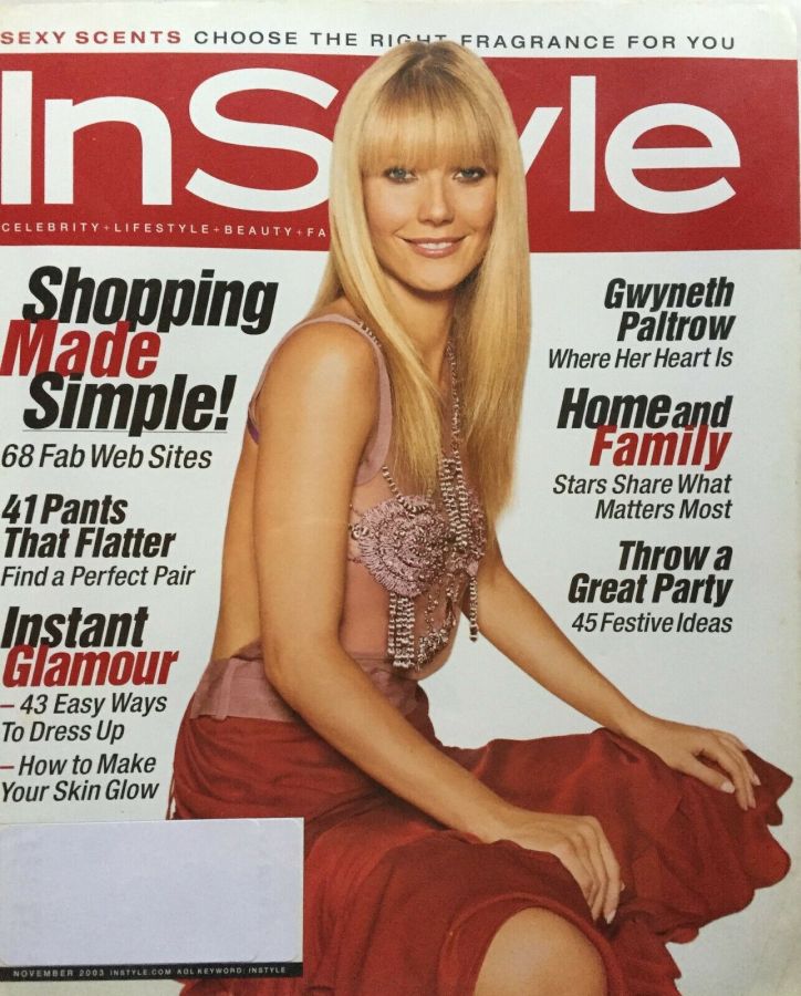 IN STYLE USA magazine side cover  November 2003