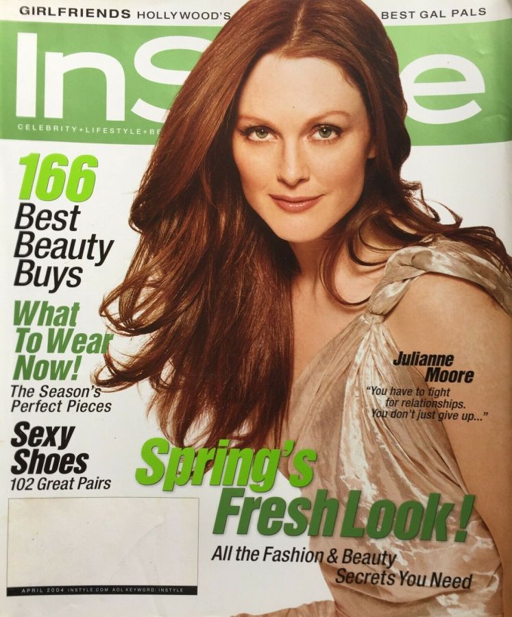IN STYLE USA magazine side cover  April 2004