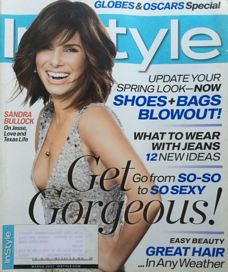 IN STYLE USA magazine side cover  March 2007