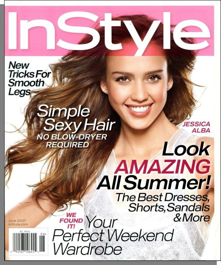 IN STYLE USA magazine side cover  June 2007