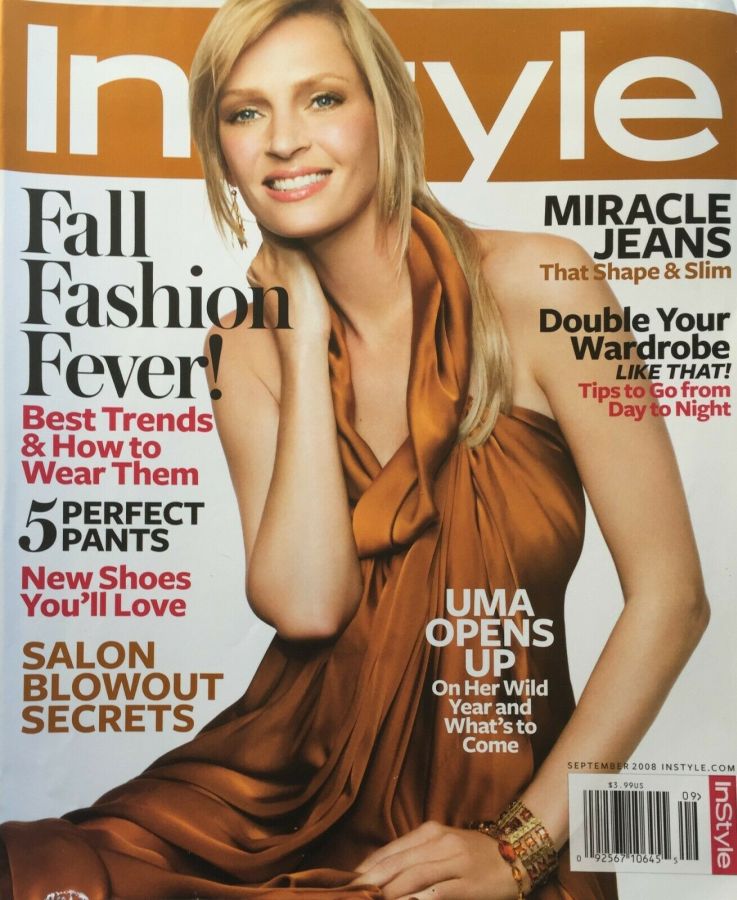 IN STYLE USA magazine side cover  September 2008