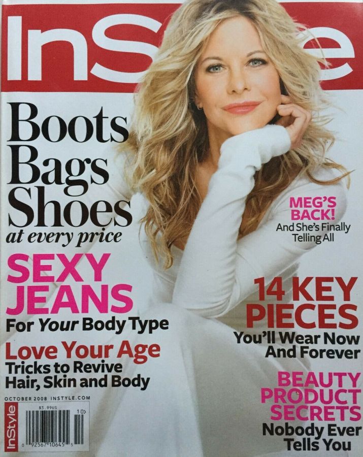 IN STYLE USA magazine side cover  October 2008