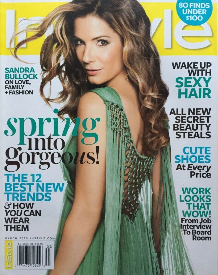 IN STYLE USA magazine side cover  March 2009