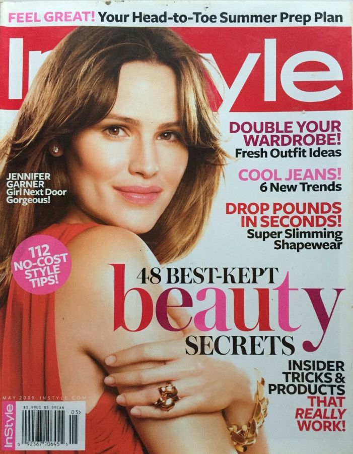 IN STYLE USA magazine side cover  May 2009