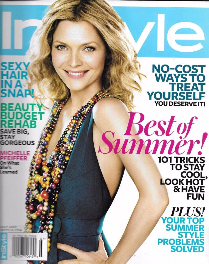 IN STYLE USA magazine side cover  July 2009