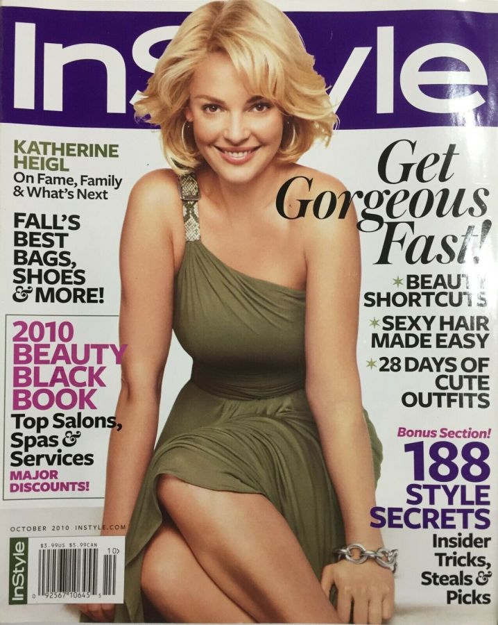 IN STYLE USA magazine side cover  October 2010