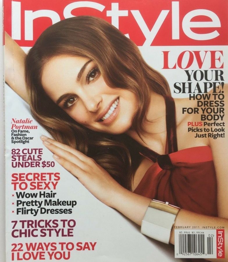 IN STYLE USA magazine side cover  February 2011