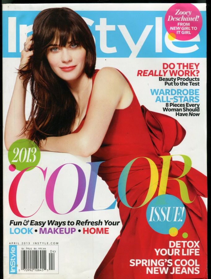 IN STYLE USA magazine side cover  April 2013