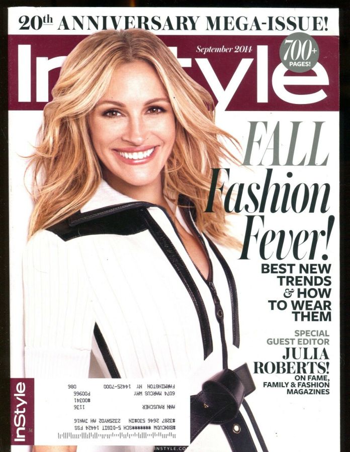 IN STYLE USA magazine side cover  September 2014
