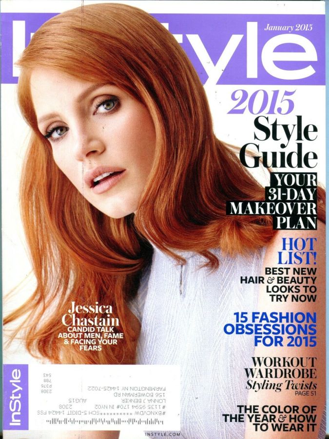 IN STYLE USA magazine side cover  January 2015