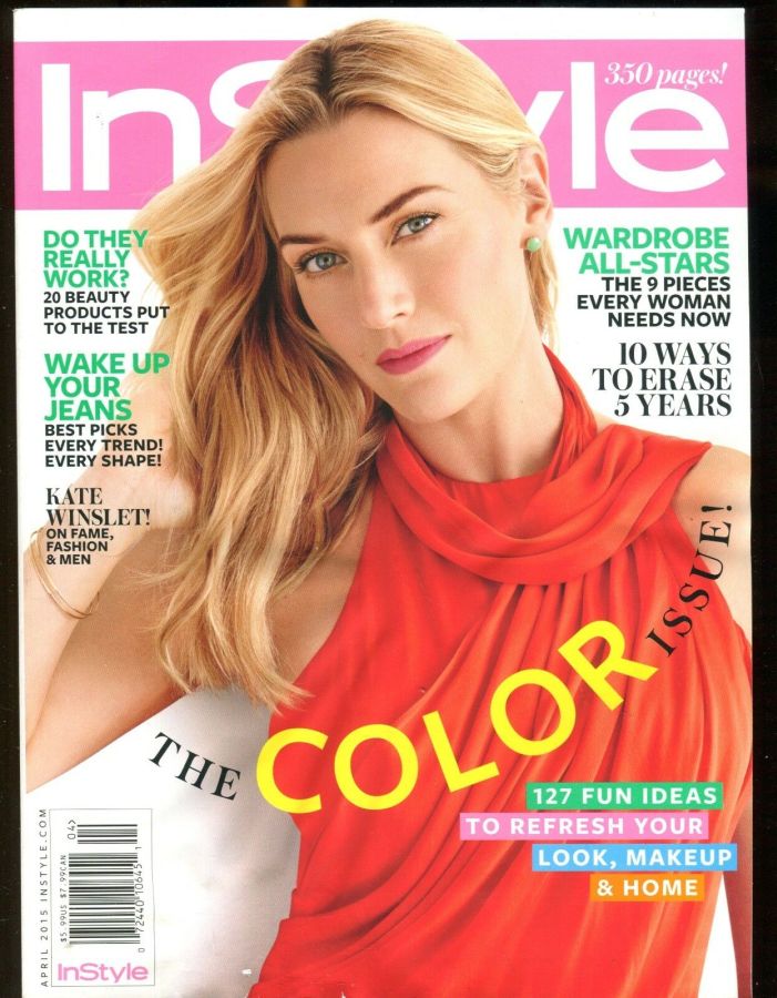 IN STYLE USA magazine side cover  April 2015