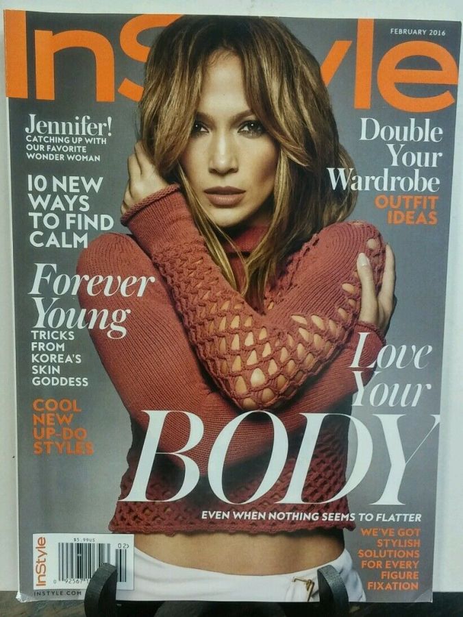 IN STYLE USA magazine side cover  February 2016