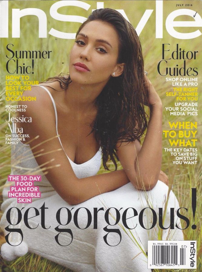 IN STYLE USA magazine side cover  July 2016