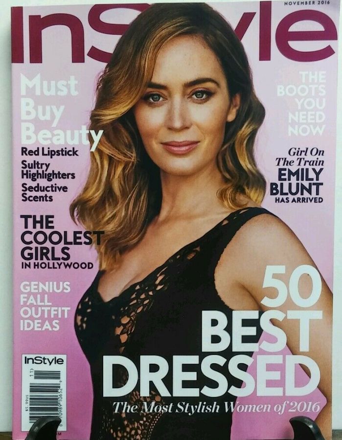 IN STYLE USA magazine side cover  November 2016