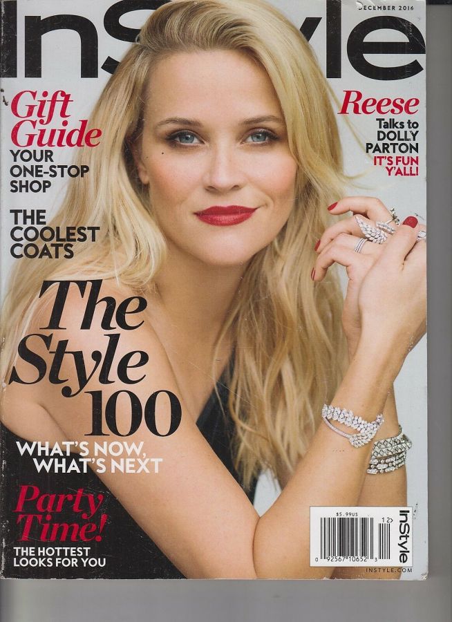IN STYLE USA magazine side cover  December 2016