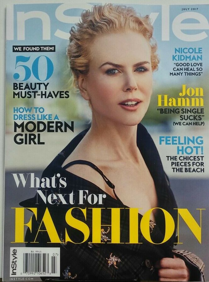 IN STYLE USA magazine side cover  July 2017