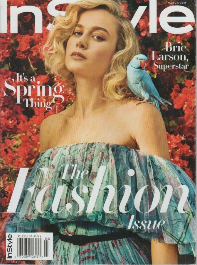 IN STYLE USA magazine side cover  March 2019