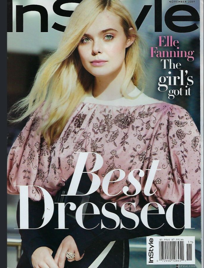 IN STYLE USA magazine side cover  November 2019