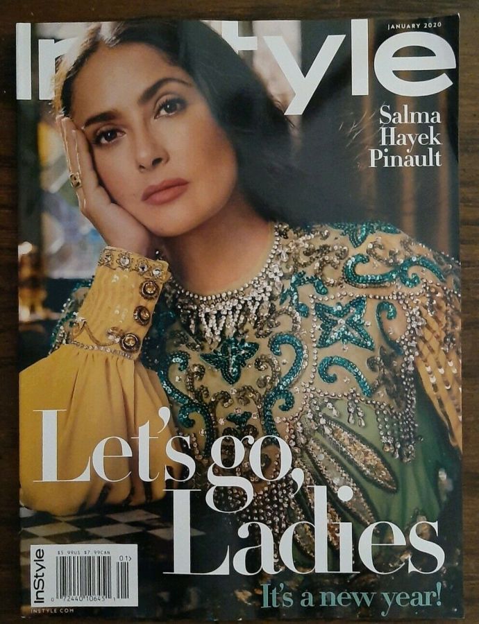 IN STYLE USA magazine side cover  January 2020